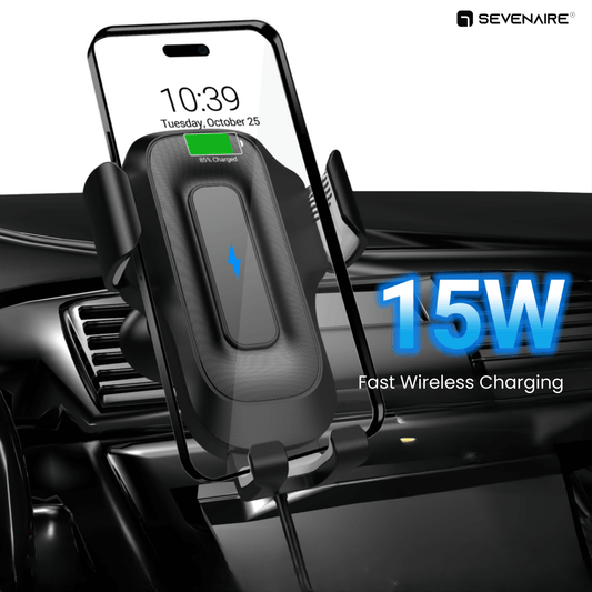 Revolutionize Your Car Charging with the Sevenaire X15 Wireless Car Charger.