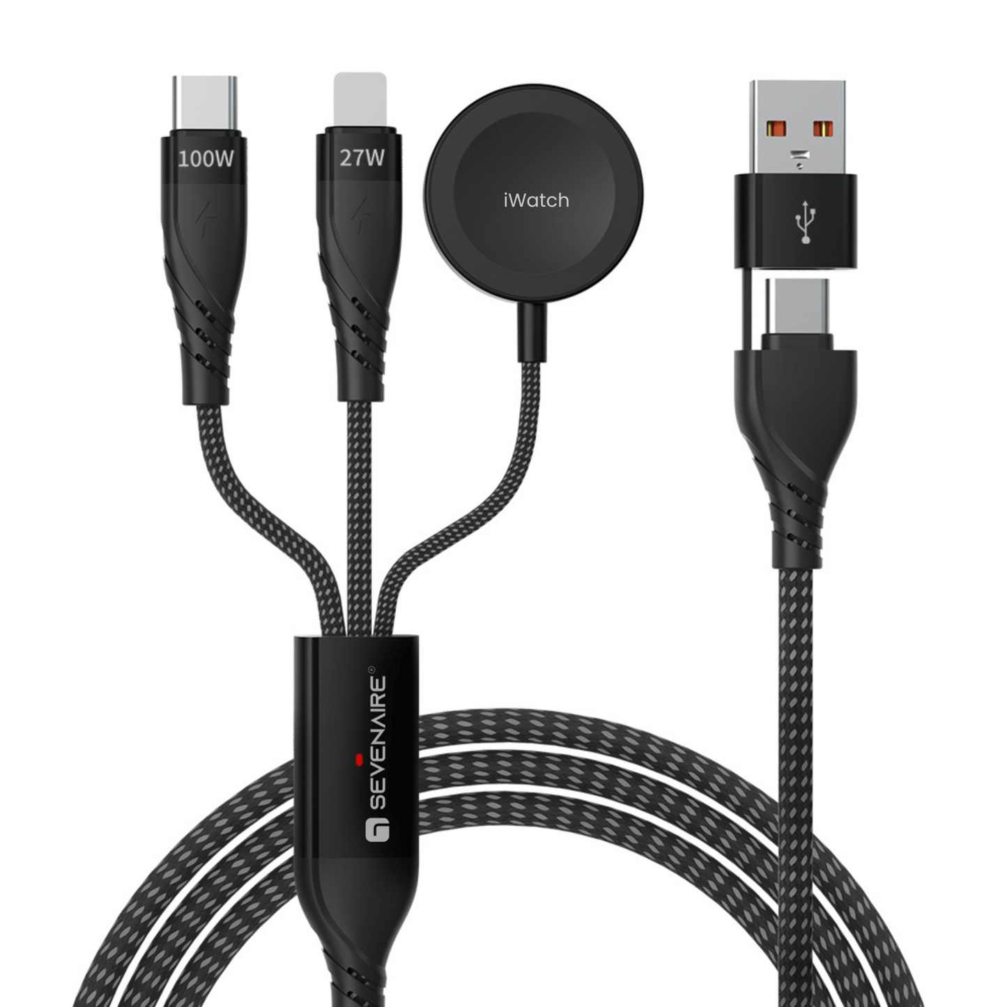 3 in 2 Charging Cable for Apple Watch Charger, 100W PD cable
