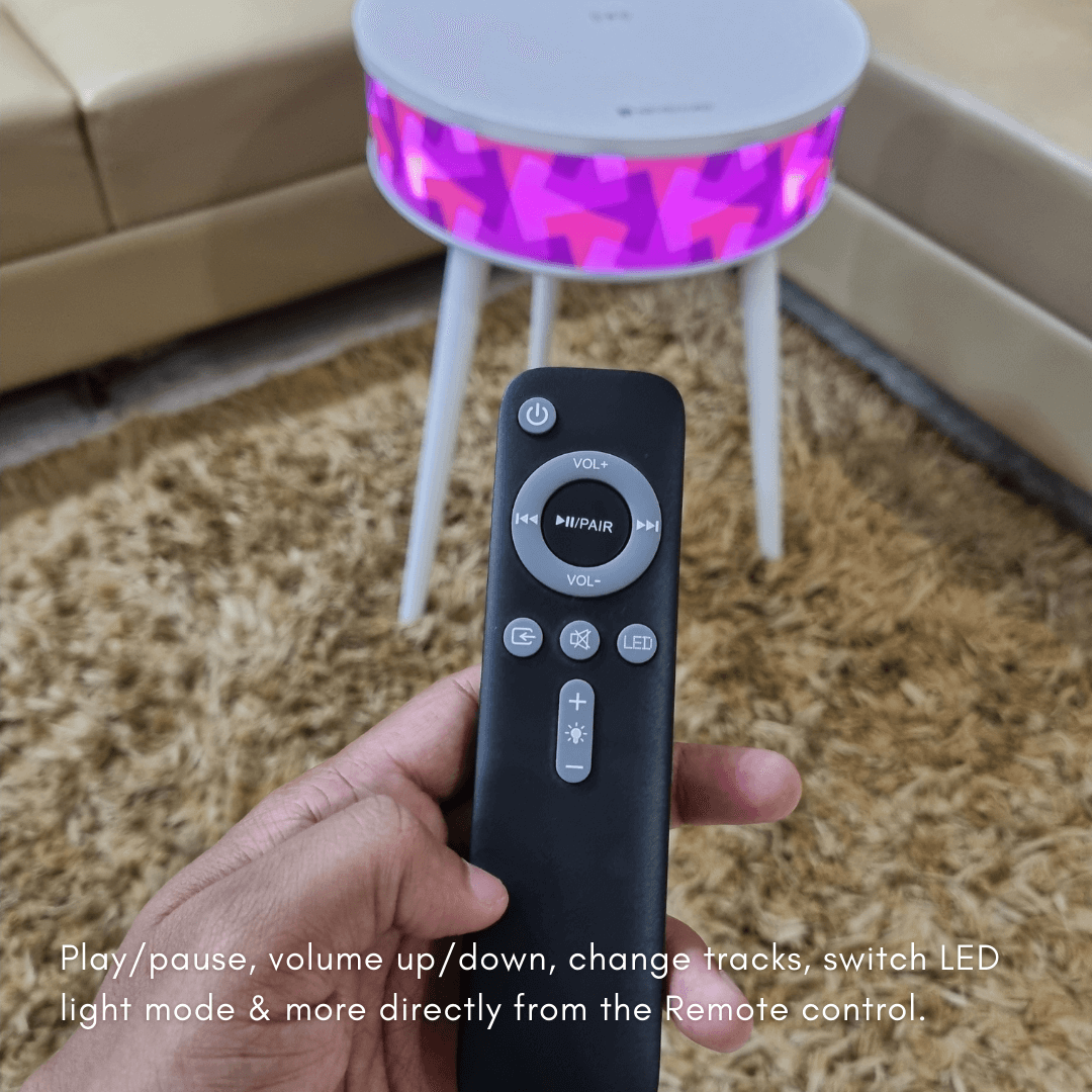 MARS Bluetooth Speaker Table with LED Lights