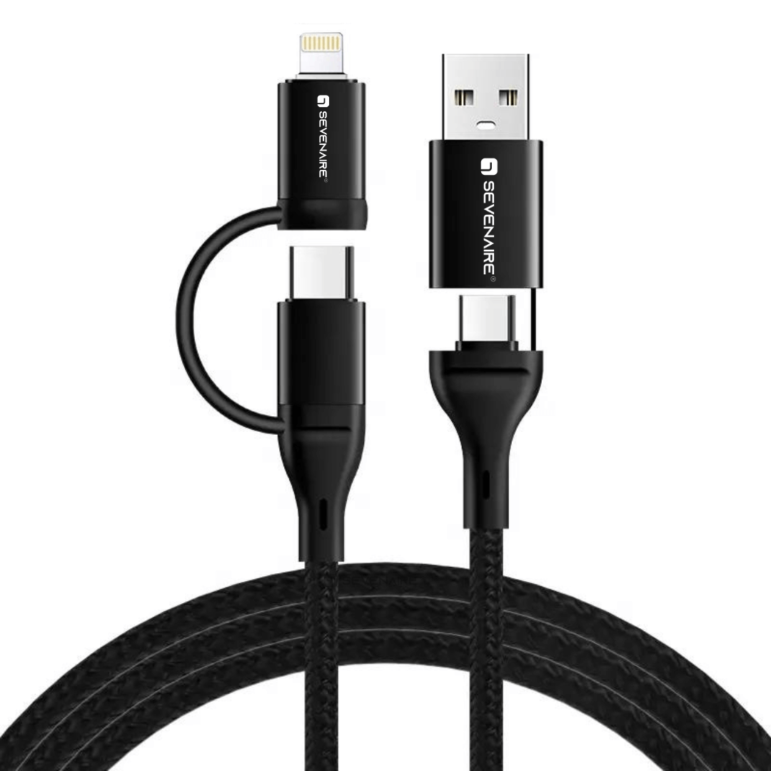 4-in-1 Lightning To Type C, Type C to C, Type C, Lightning Cable