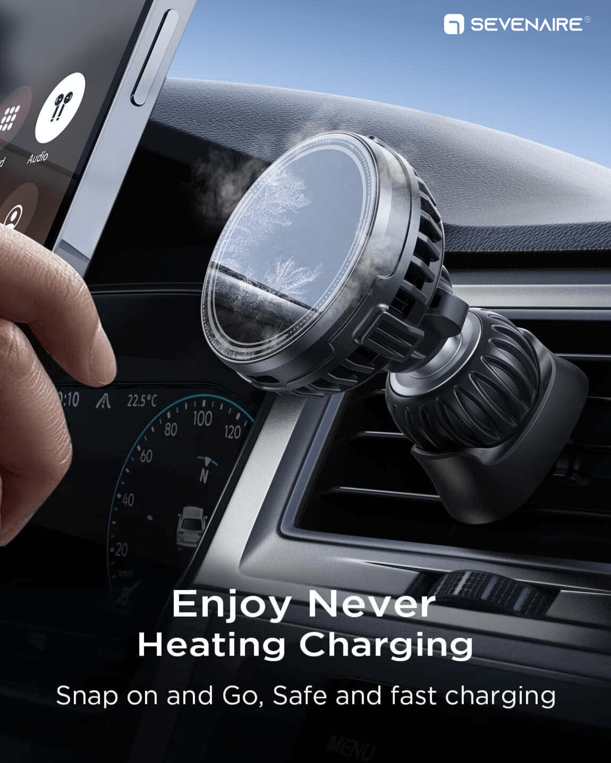 T2 Magsafe Car Charger with Semicon Phone Cooling (Qi2 certified)