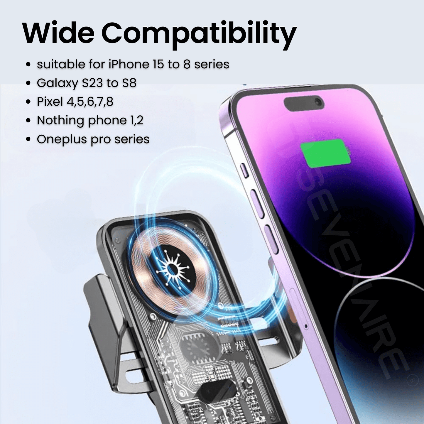 C10 Wireless Car Charger 15W Fast Charging