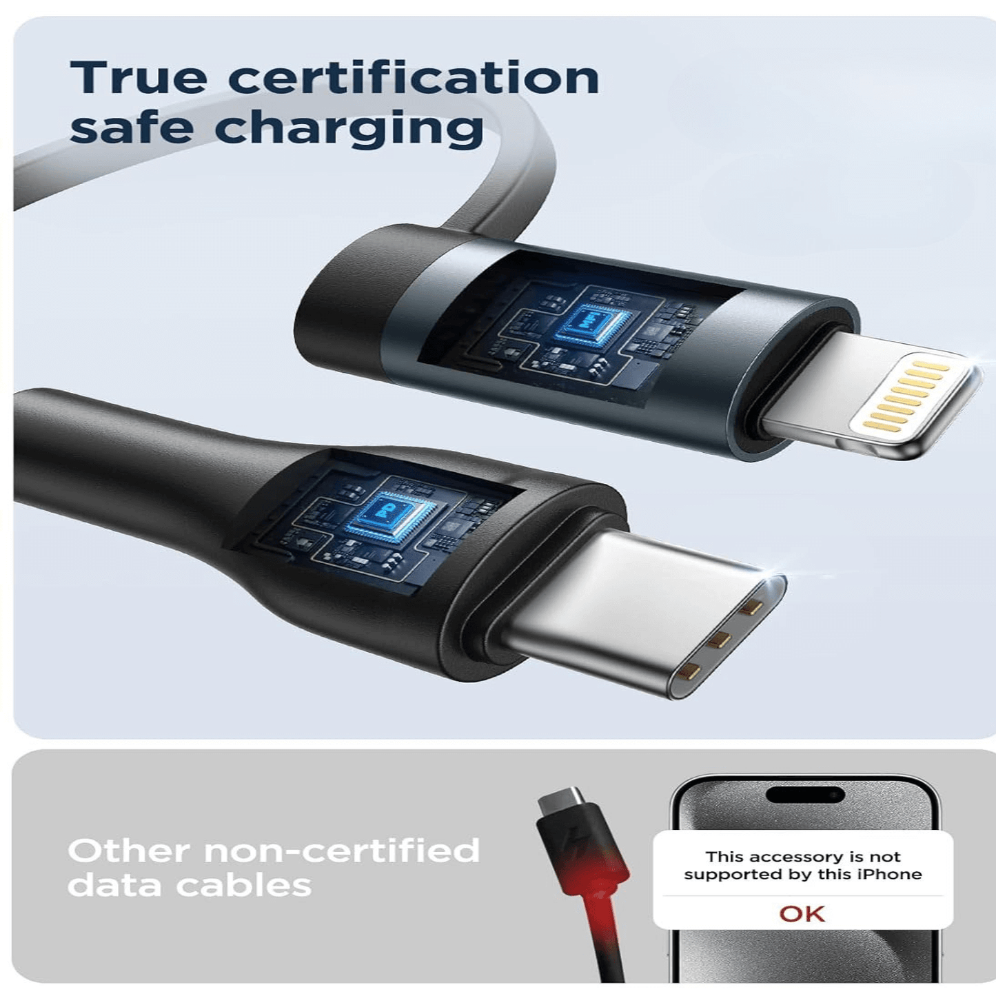 4-in-1 Lightning To Type C, Type C to C, Type C, Lightning Cable