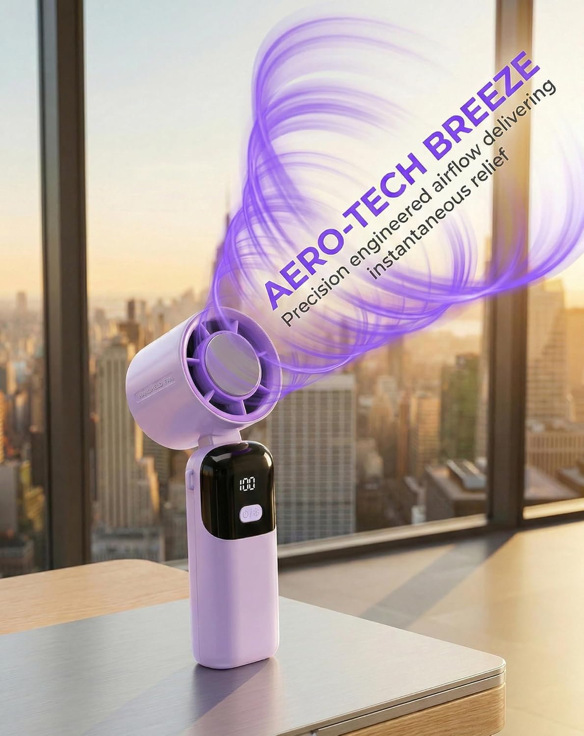 S19 Portable Handheld Fan with Ice Touch Cooling