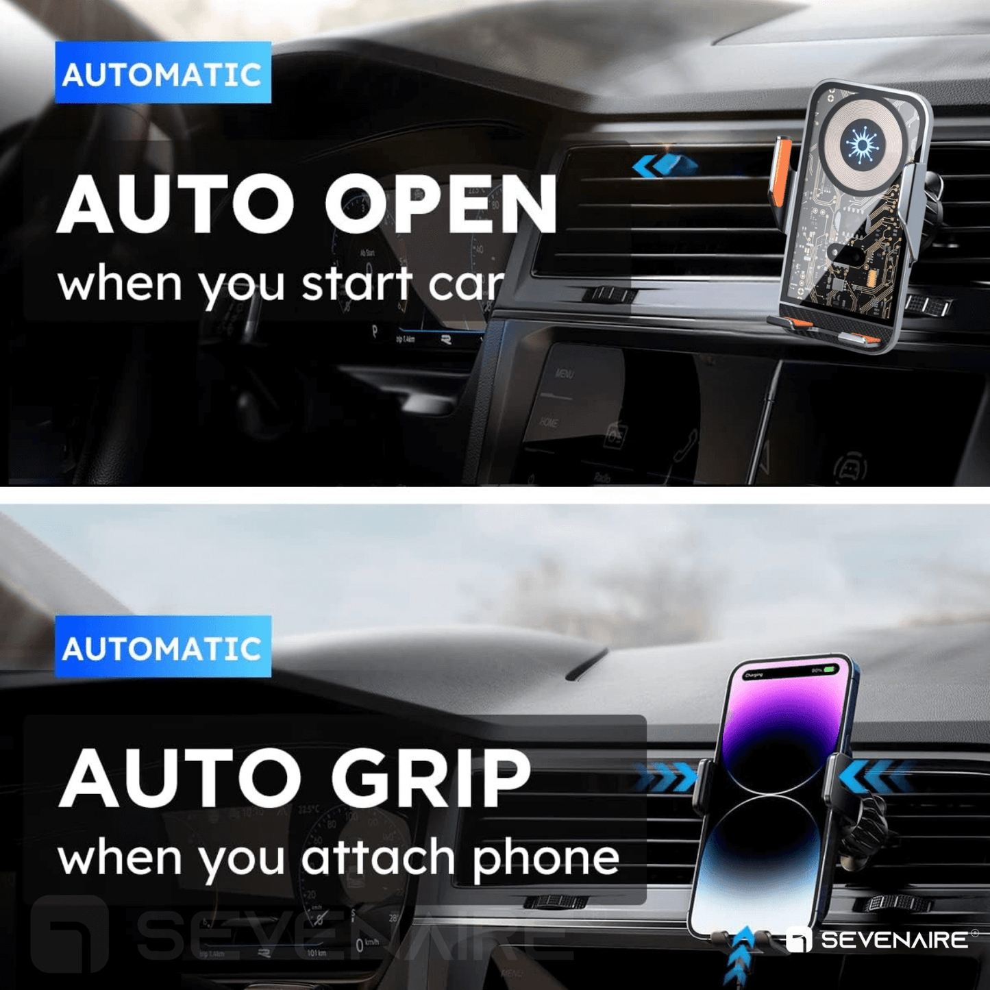 C10 Wireless Car Charger 15W Fast Charging