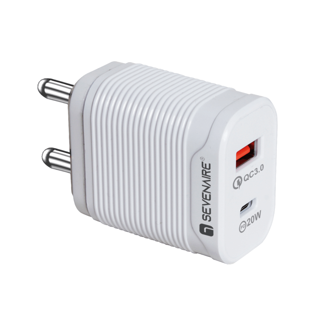 20W Dual Port Type C PD & USB Port Fast Charging Adapter