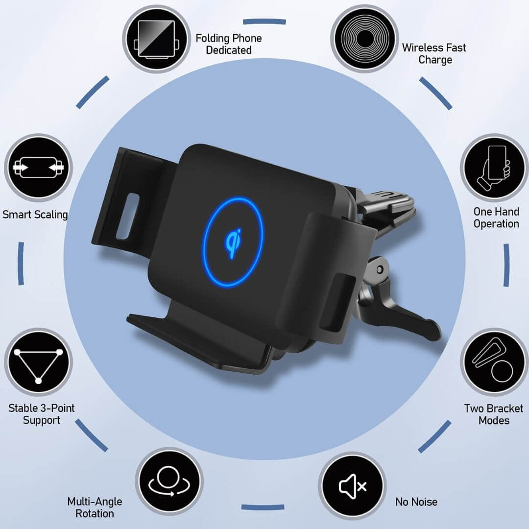 S1 Wireless Car Charger with 15W Fast Charging