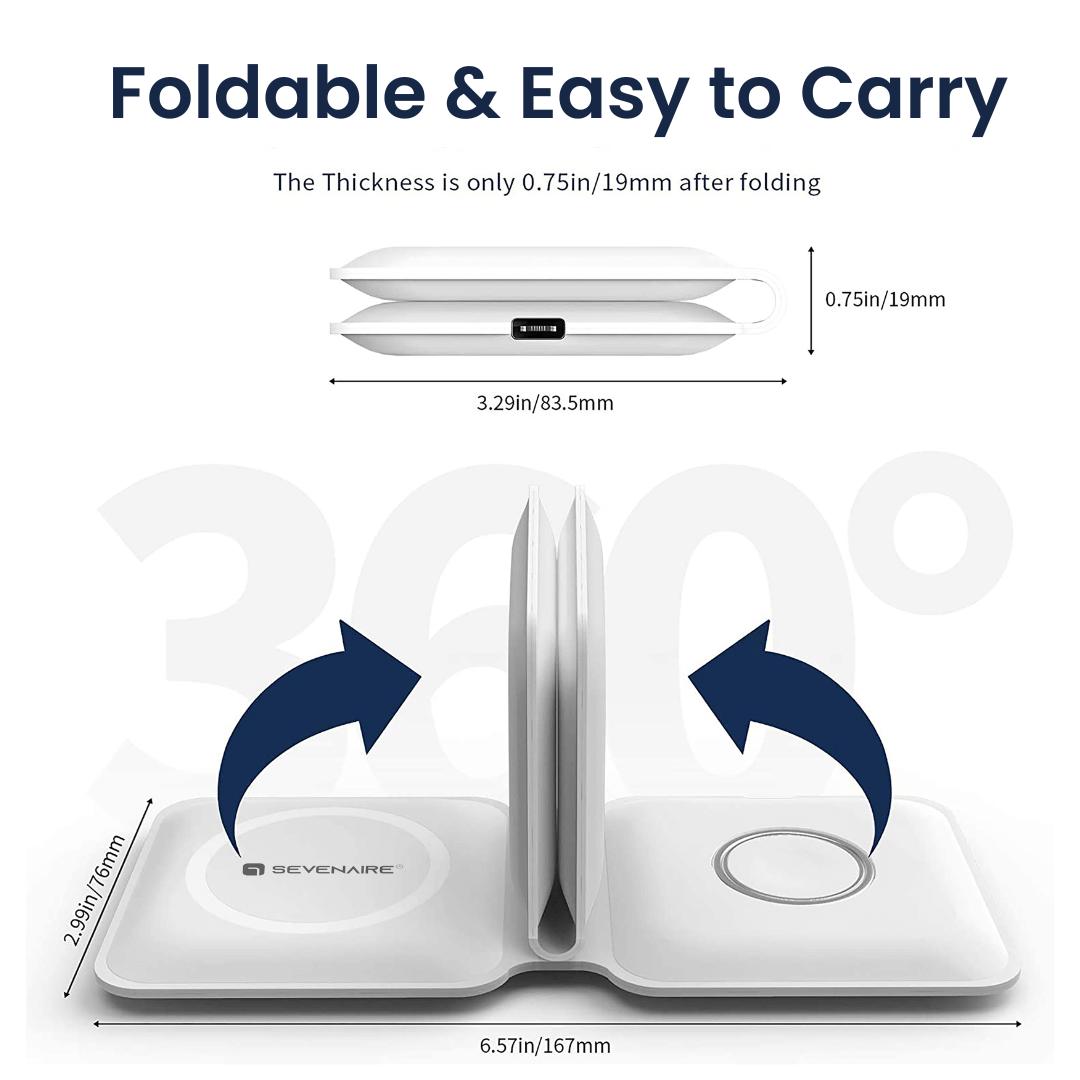 MagCharge 2-in-1 Foldable Wireless Charger (D1950)