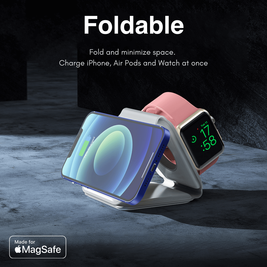 MagCharge 3-in-1 Foldable Wireless Charger (D1900)