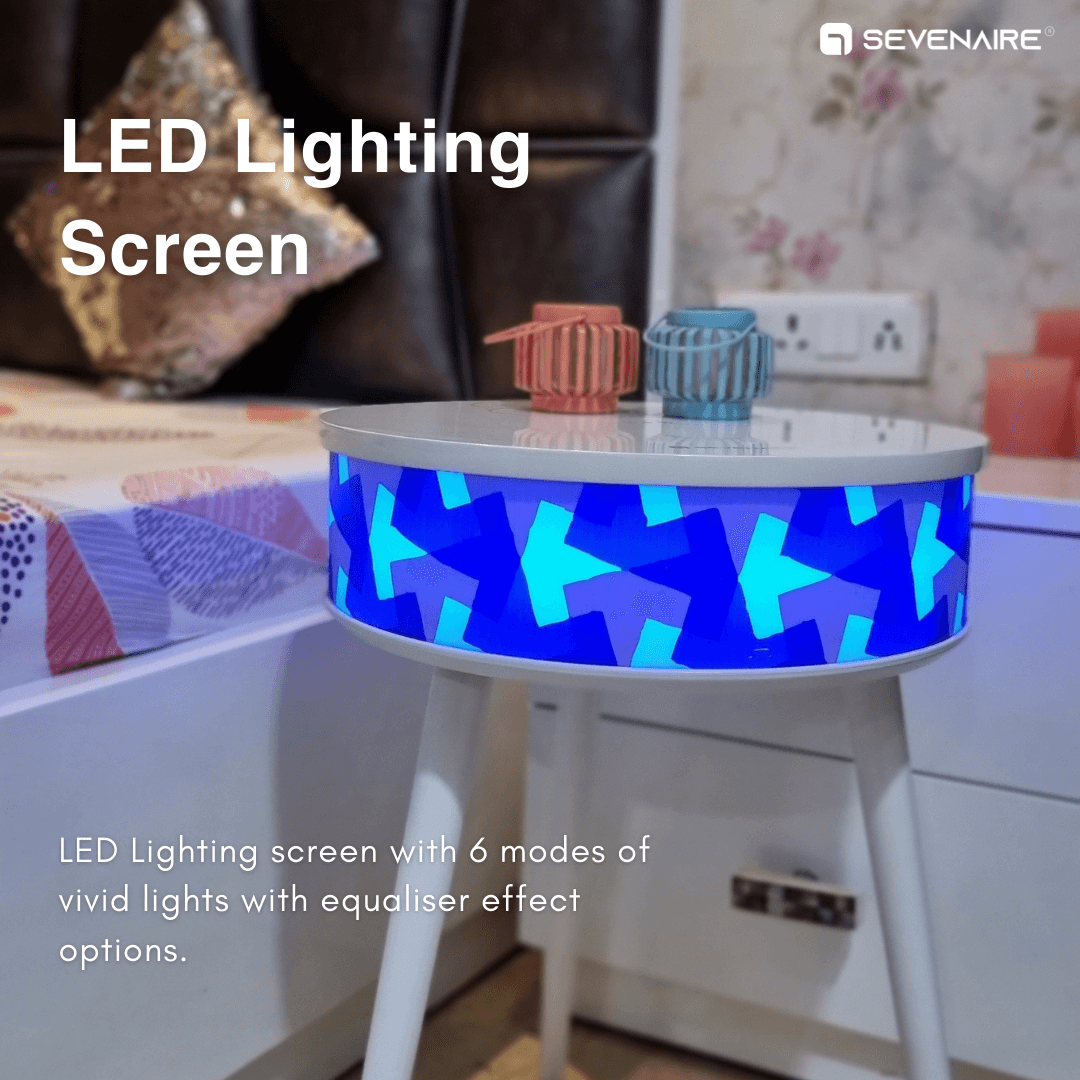 MARS Bluetooth Speaker Table with LED Lights