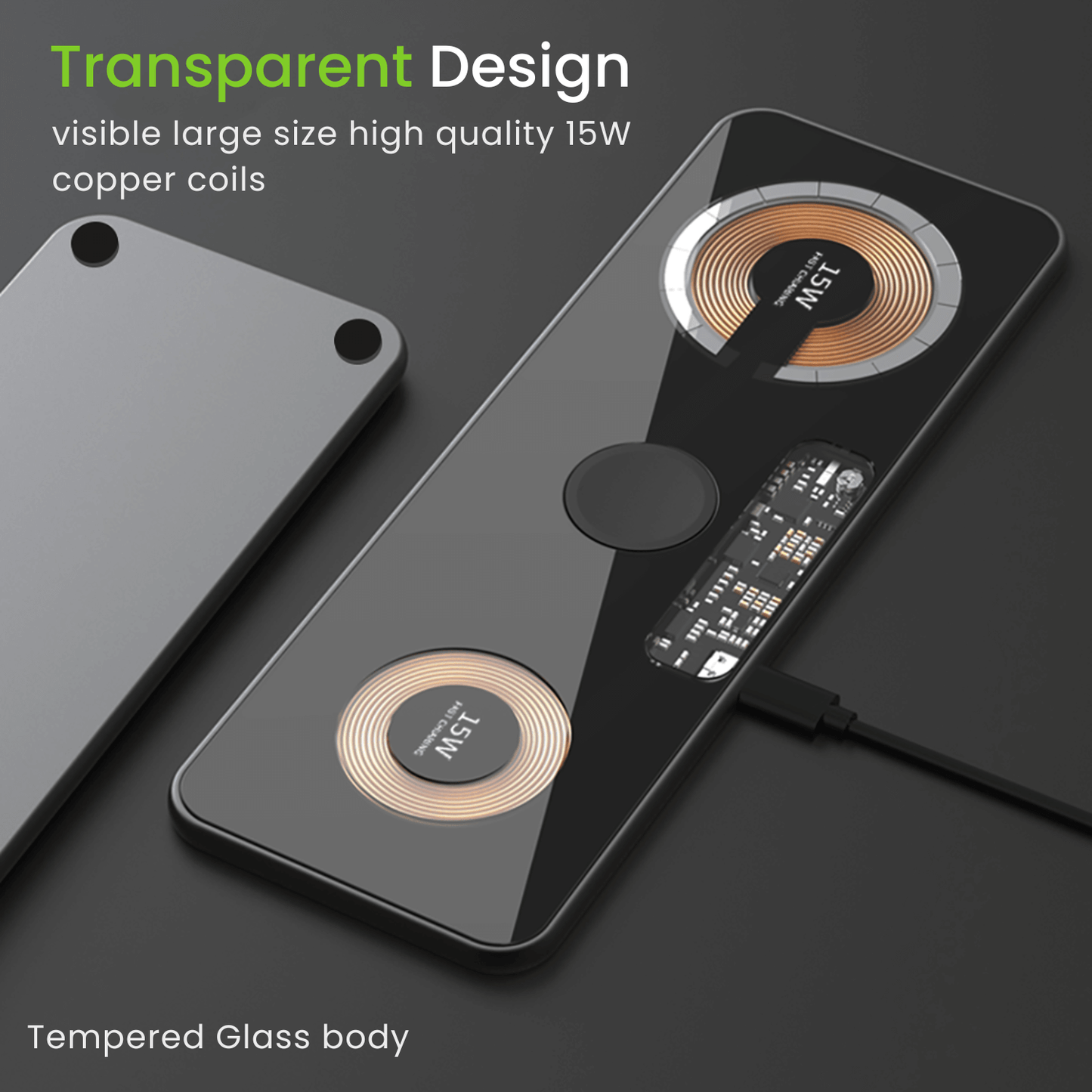 MagCharge 3-in-1 Transparent Wireless Charger (D2000)