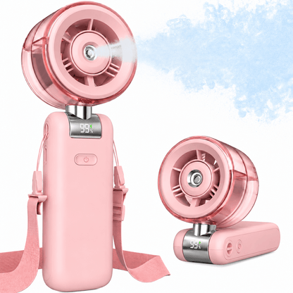 Portable Handheld Mist Fan with LED Display (S42)