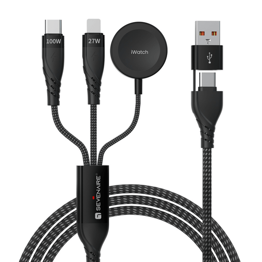3 in 2 Charging Cable for Apple Watch Charger, 100W PD cable