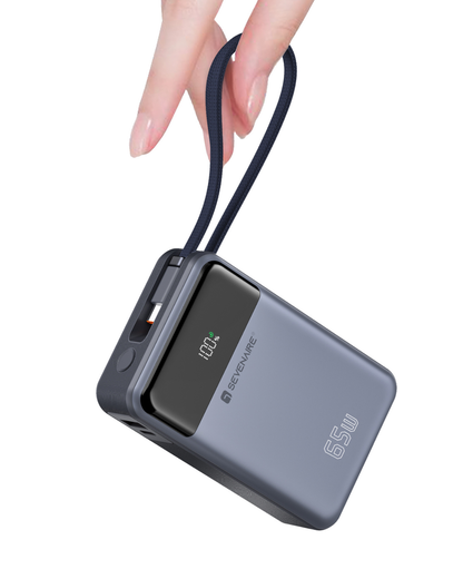65W 20000mAh Laptop Powerbank, with Built-in 65W Type-C Cable (LP65)