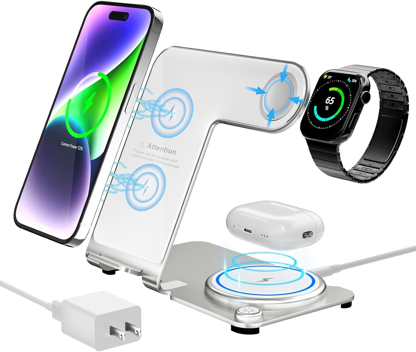 MagCharge 3-in-1 Wireless Charging Stand (D2080)