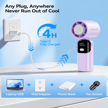 S19 Portable Handheld Fan with Ice Touch Cooling