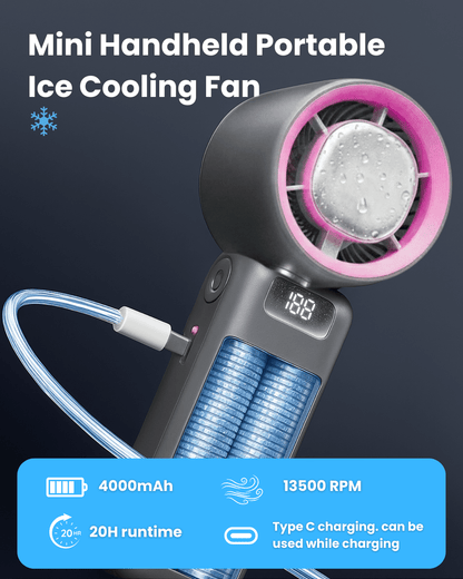Mini Portable Handheld Fan with Ice Cooling