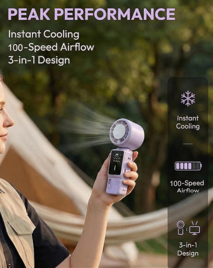 SS39 Portable Handheld Fan with Ice Touch Cooling