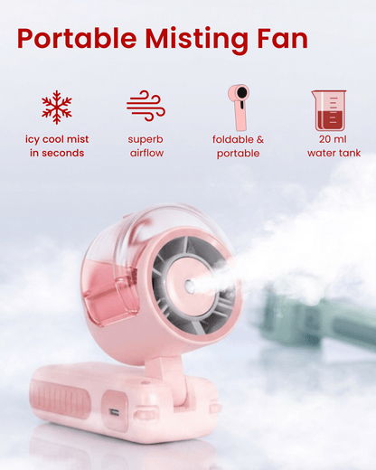 Portable Handheld Mist Fan with LED Display (P7)