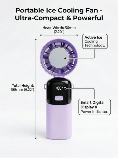 S19 Portable Handheld Fan with Ice Touch Cooling