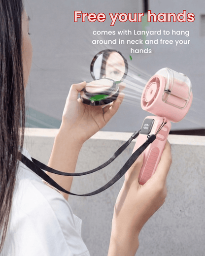 Portable Handheld Mist Fan with LED Display (P7)