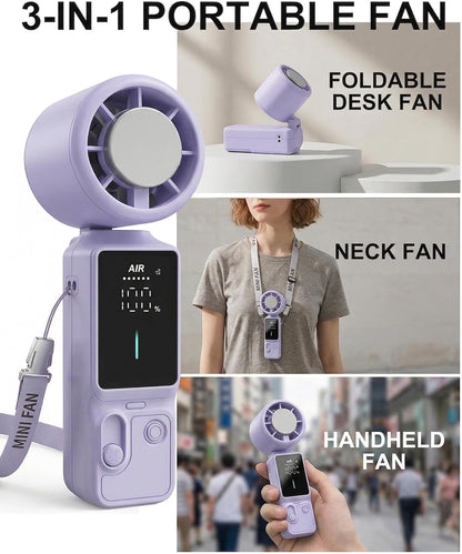 SS39 Portable Handheld Fan with Ice Touch Cooling