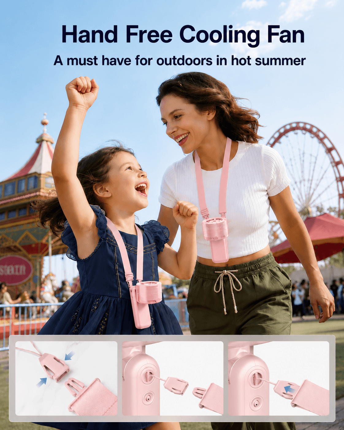 Portable Handheld Mist Fan with LED Display (S42)