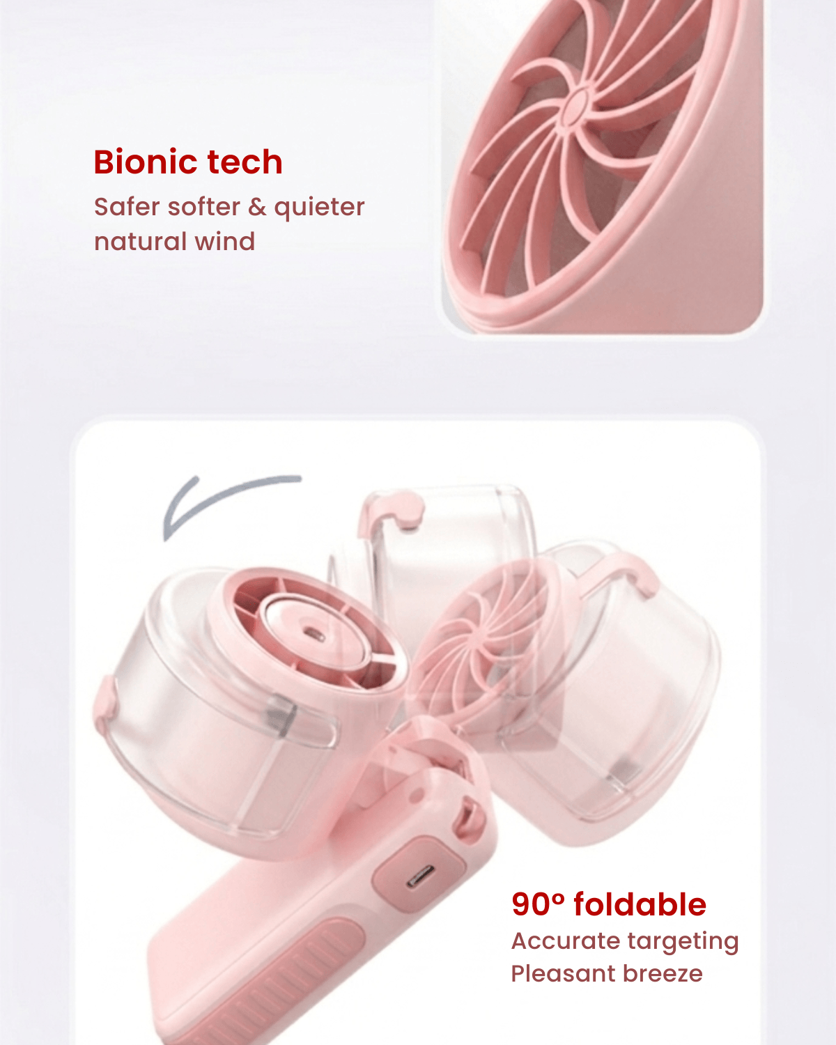 Portable Handheld Mist Fan with LED Display (P7)