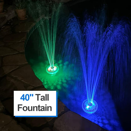Floating Pool Fountain with Lights