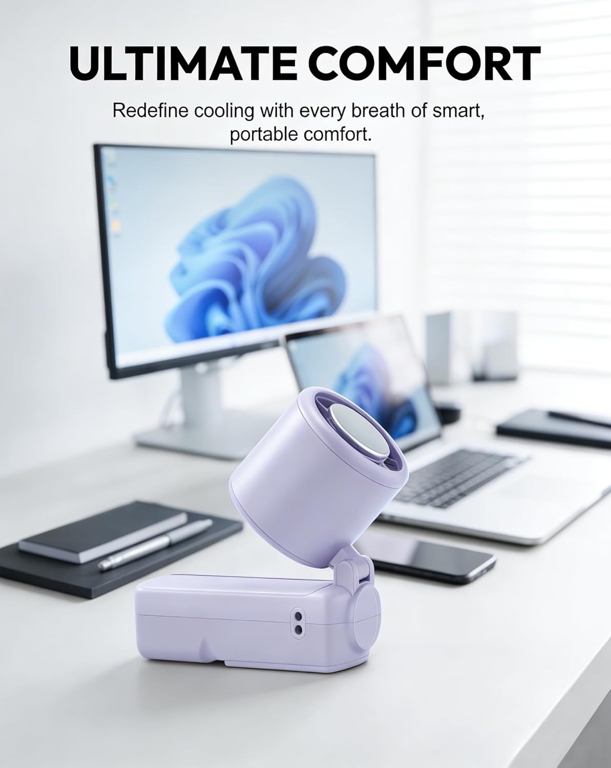 SS39 Portable Handheld Fan with Ice Touch Cooling