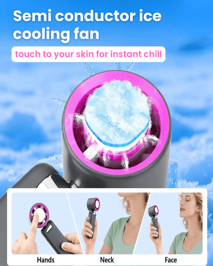 Mini Portable Handheld Fan with Ice Cooling