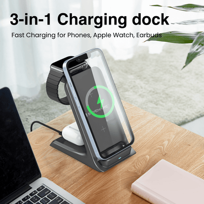 3-in-1 Wireless Charging DOCK [D1450]