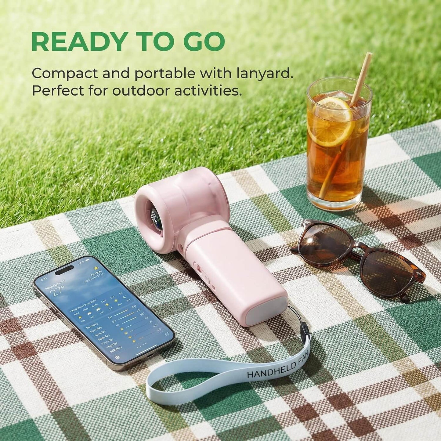 Portable Handheld Mist Fan with LED Display (SS58)