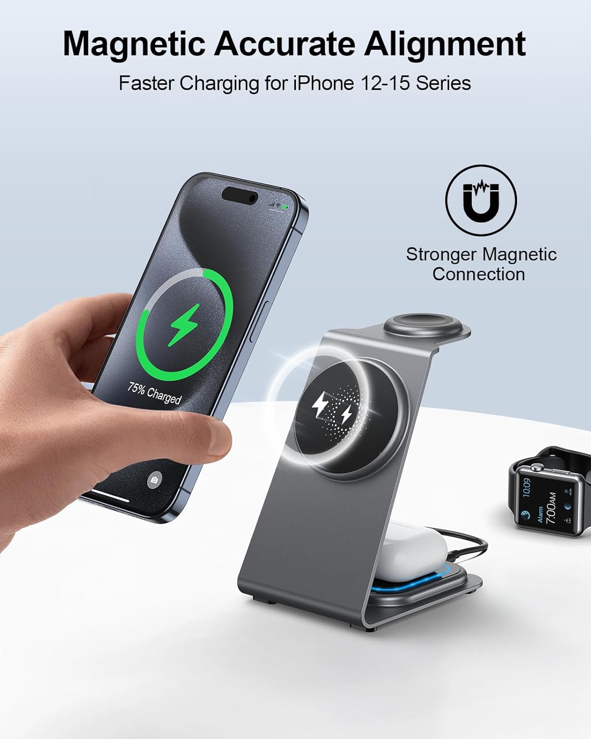 MagCharge 3-in-1 Wireless Charging Stand (D2070)