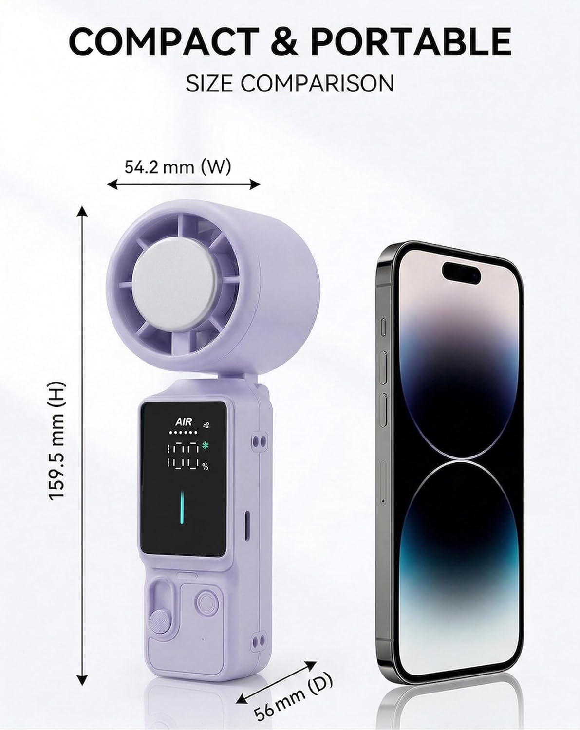 SS39 Portable Handheld Fan with Ice Touch Cooling