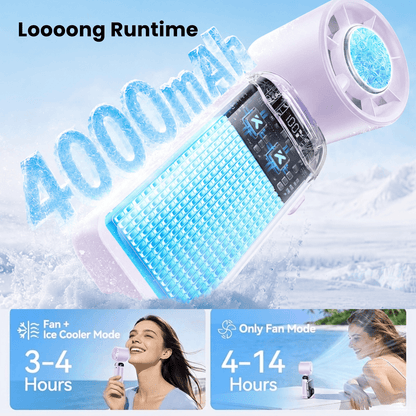 S19 Portable Handheld Fan with Ice Touch Cooling