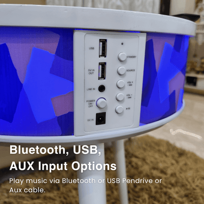 MARS Bluetooth Speaker Table with LED Lights