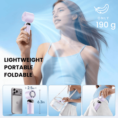 S19 Portable Handheld Fan with Ice Touch Cooling
