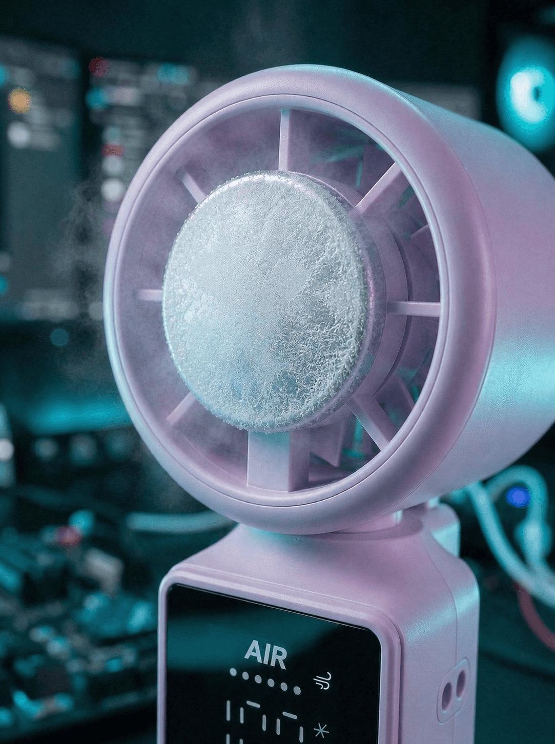 SS39 Portable Handheld Fan with Ice Touch Cooling