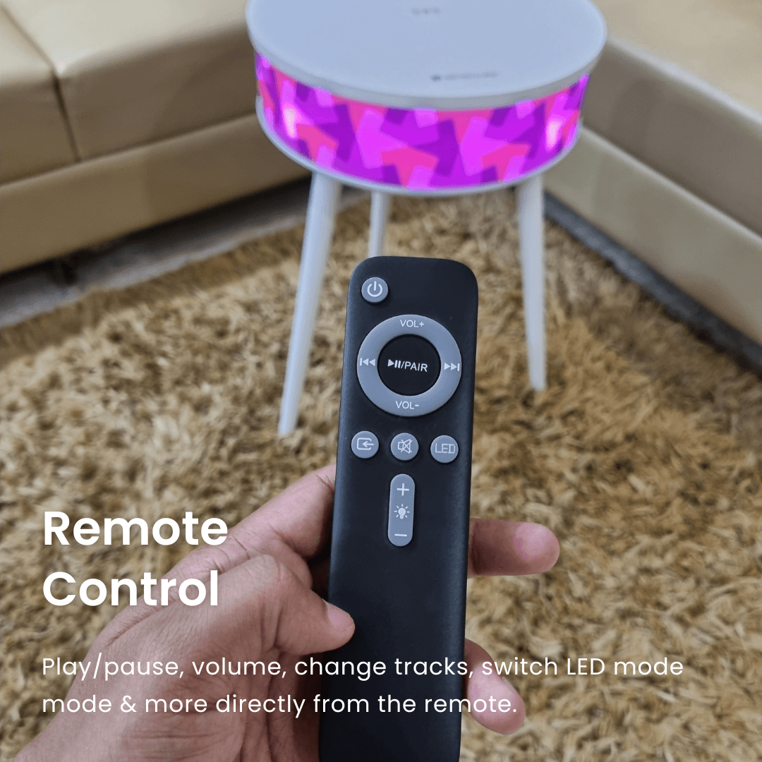 MARS Bluetooth Speaker Table with LED Lights