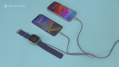 3 in 2 Charging Cable for Apple Watch Charger, 100W PD cable