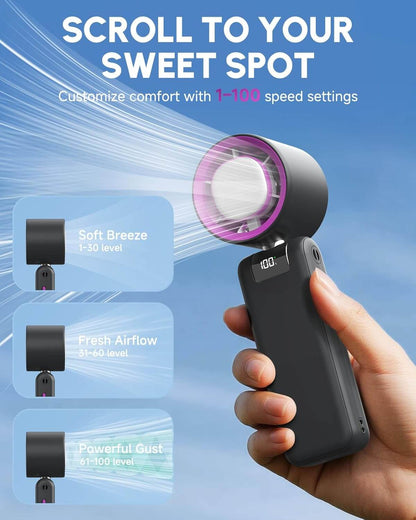 Mini Portable Handheld Fan with Ice Cooling