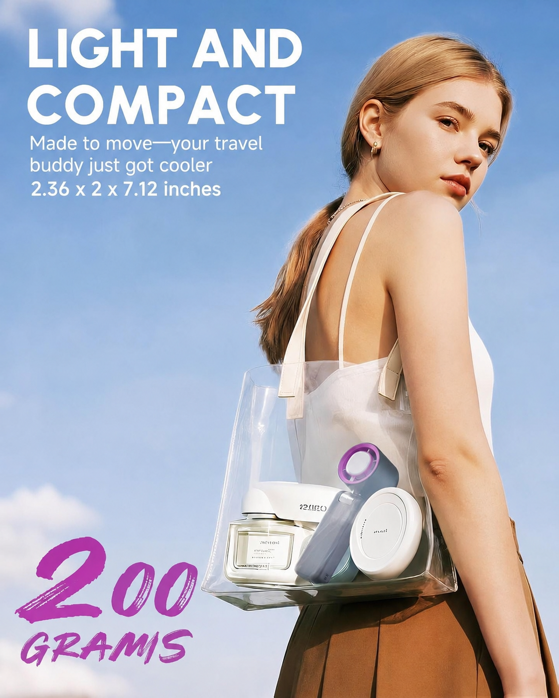 Mini Portable Handheld Fan with Ice Cooling