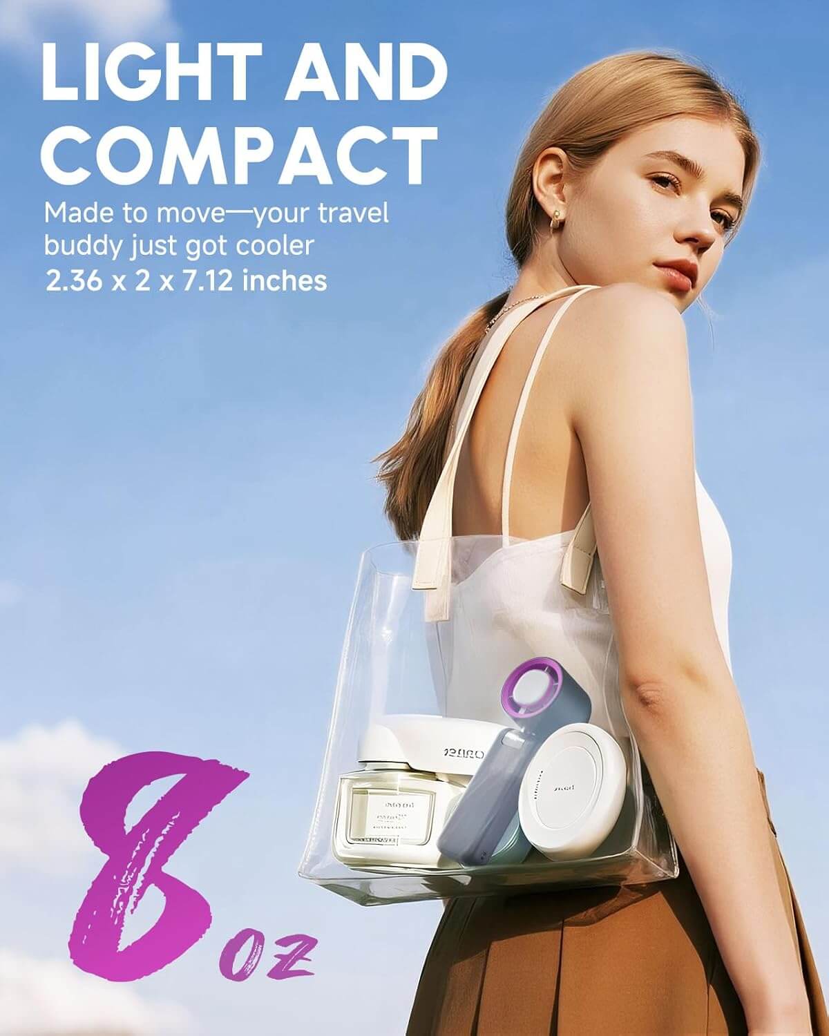 Mini Portable Handheld Fan with Ice Cooling