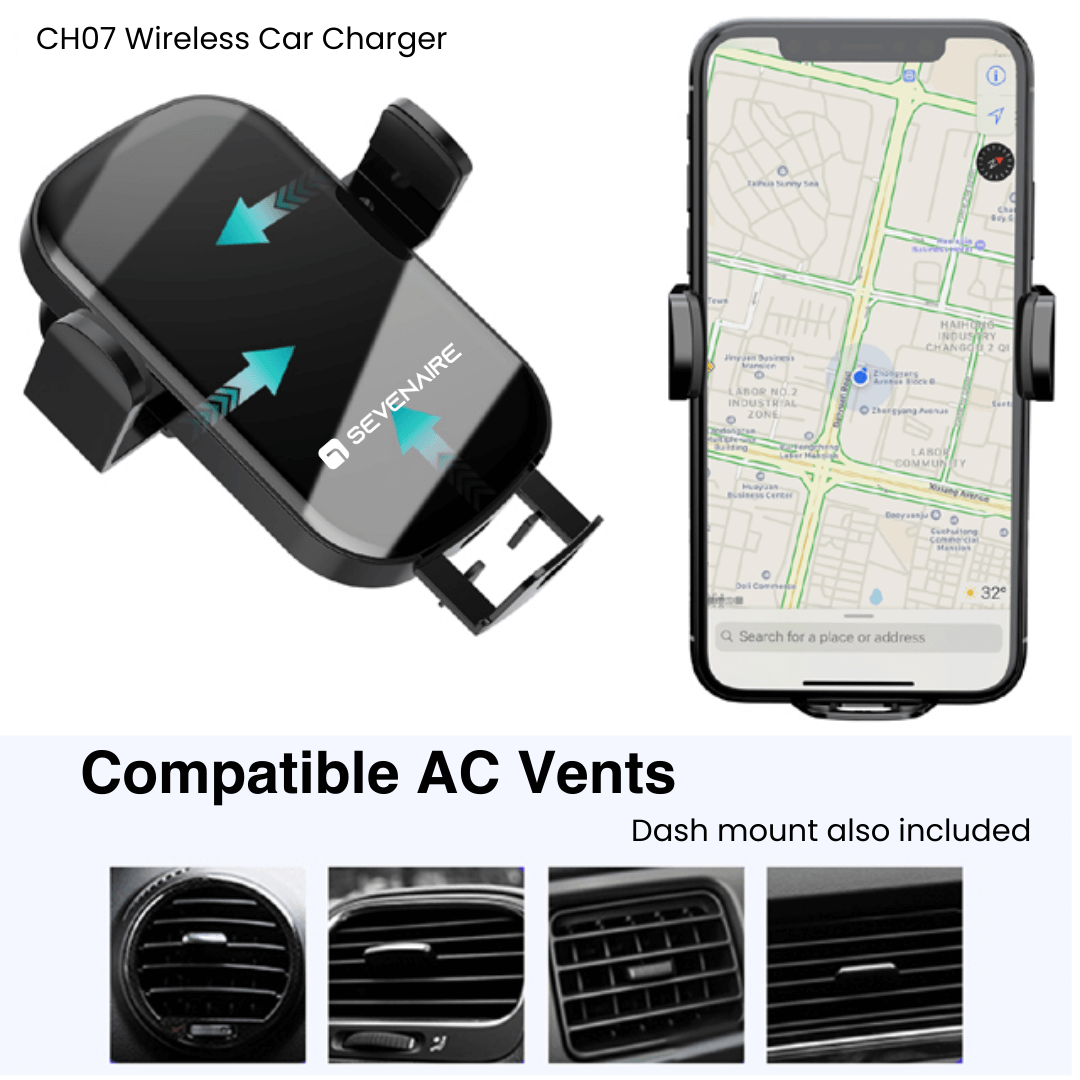 Wireless Car Charger, Fast charging, Auto clamping