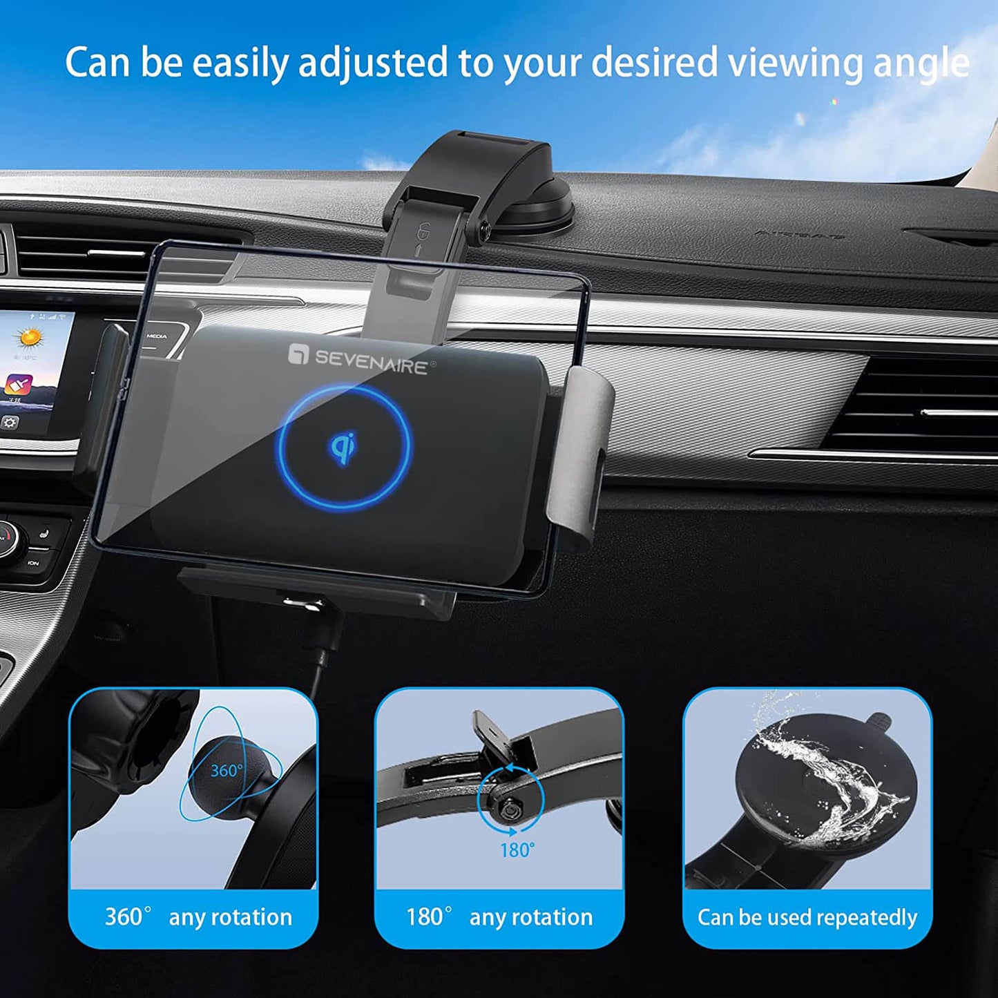 S1 Wireless Car Charger with 15W Fast Charging