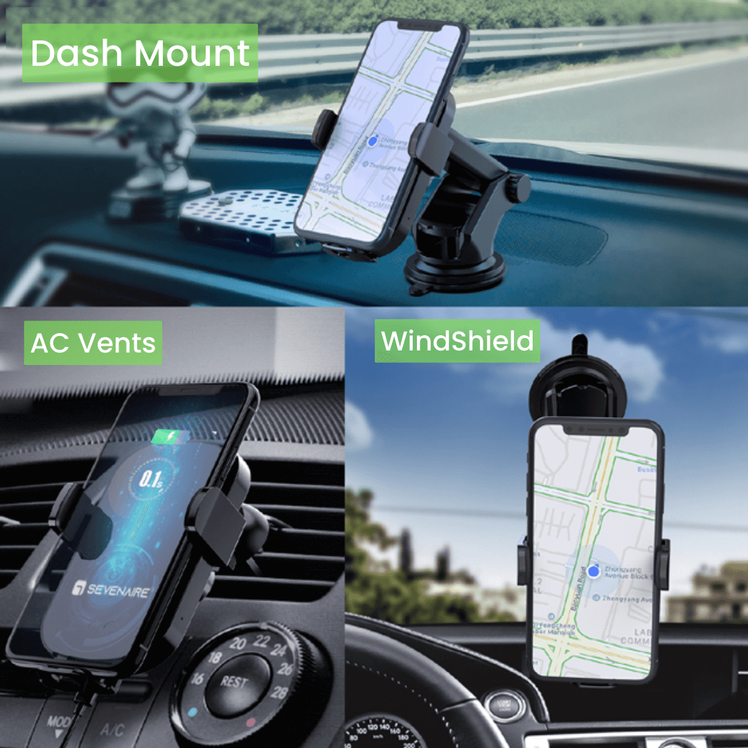 Wireless Car Charger Fast charging Auto clamping 15 watt – Sevenaire