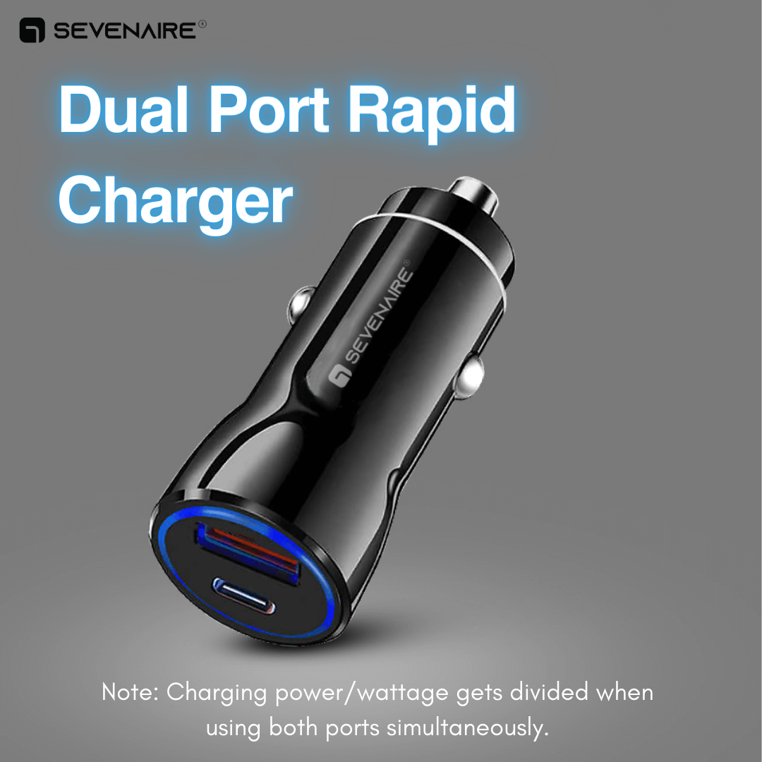 QC-PD Port Rapid Car Charger with 20W Fast Charging