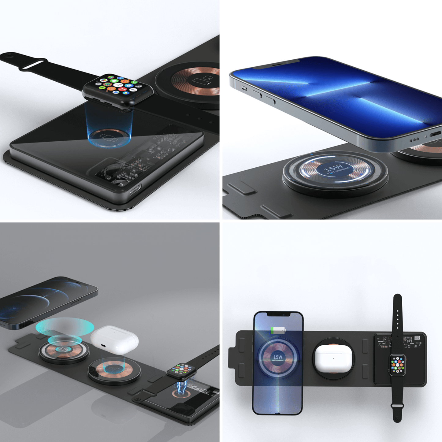 MagCharge 3-in-1 Foldable Wireless Charger (D2050)