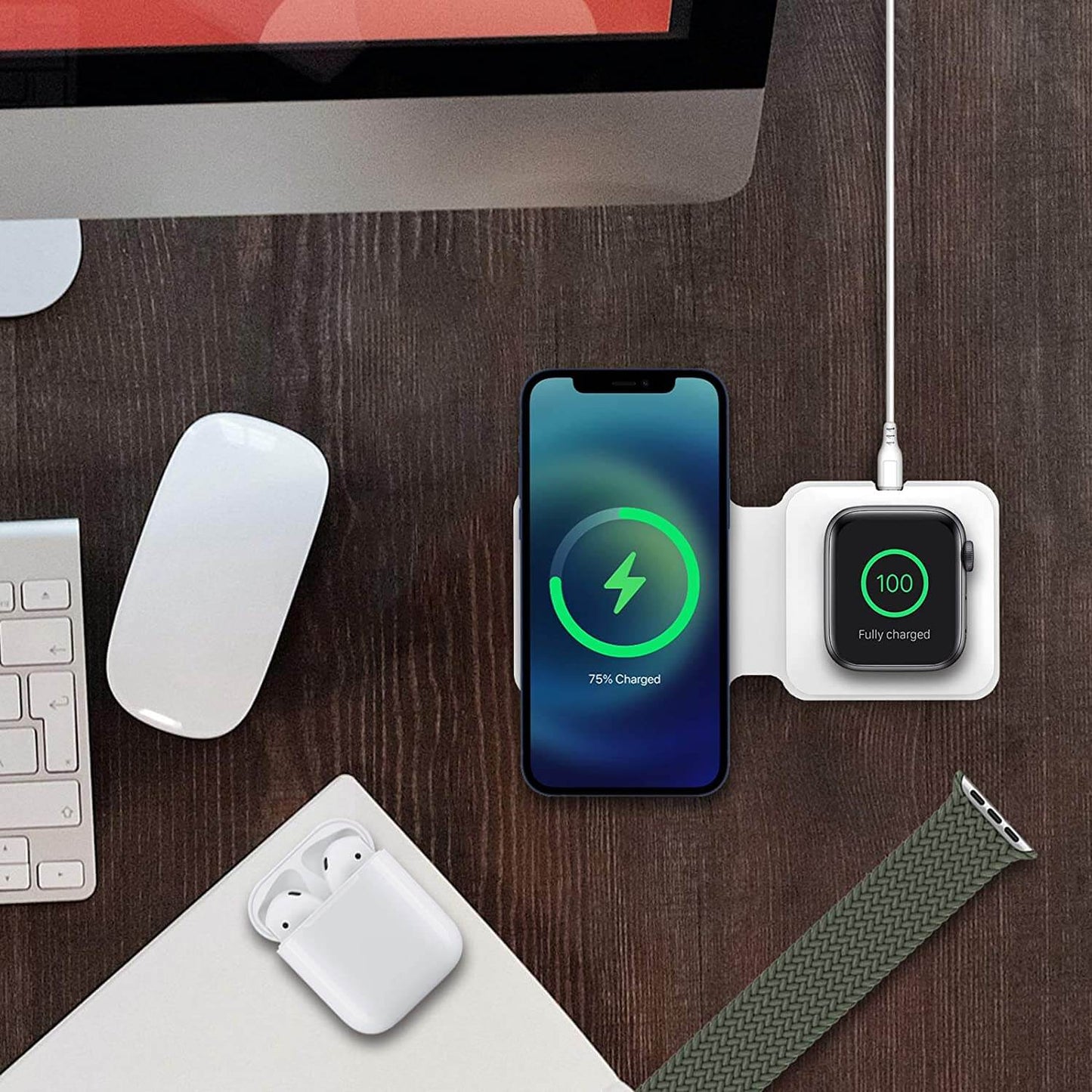 MagCharge 2-in-1 Foldable Wireless Charger (D1950)